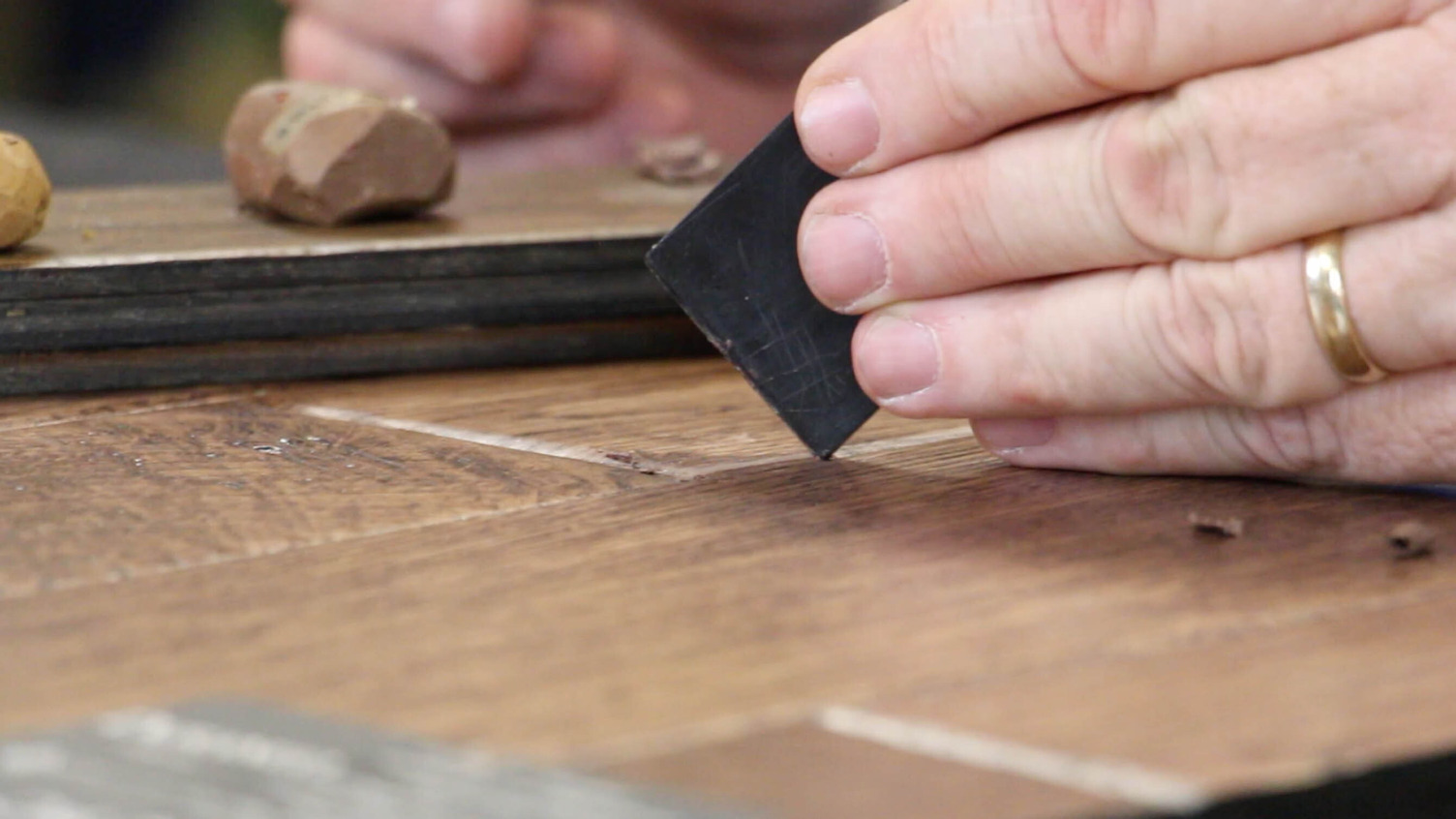 How To Fix A Chipped Edge On Wood Flooring RW Supply + Design